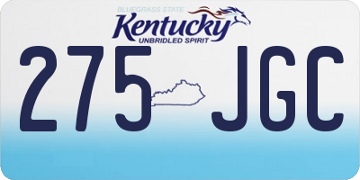 KY license plate 275JGC