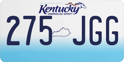 KY license plate 275JGG