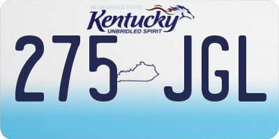 KY license plate 275JGL