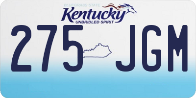 KY license plate 275JGM