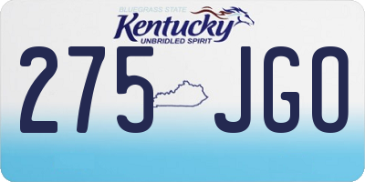 KY license plate 275JGO