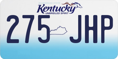 KY license plate 275JHP