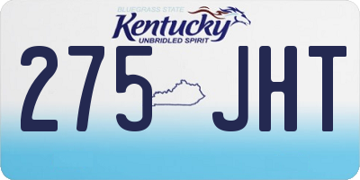 KY license plate 275JHT