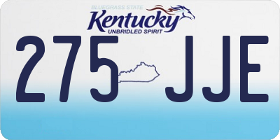 KY license plate 275JJE