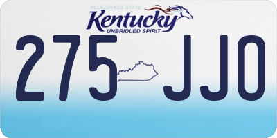 KY license plate 275JJO