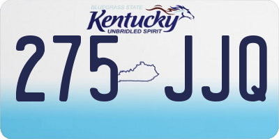 KY license plate 275JJQ
