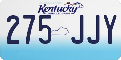 KY license plate 275JJY