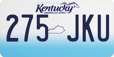 KY license plate 275JKU