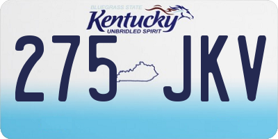 KY license plate 275JKV