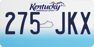 KY license plate 275JKX