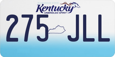 KY license plate 275JLL