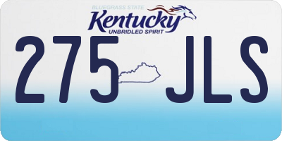 KY license plate 275JLS