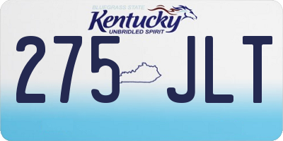 KY license plate 275JLT