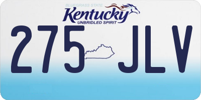 KY license plate 275JLV