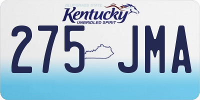 KY license plate 275JMA