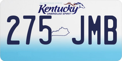 KY license plate 275JMB