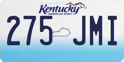 KY license plate 275JMI