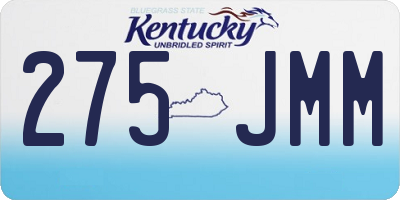 KY license plate 275JMM
