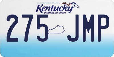 KY license plate 275JMP