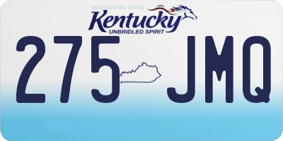 KY license plate 275JMQ