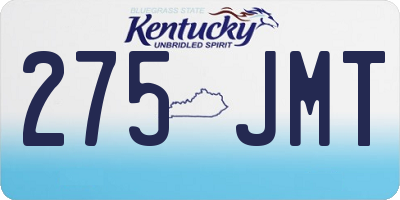 KY license plate 275JMT