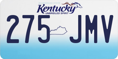 KY license plate 275JMV