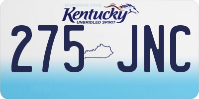 KY license plate 275JNC