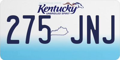 KY license plate 275JNJ