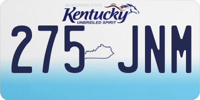 KY license plate 275JNM