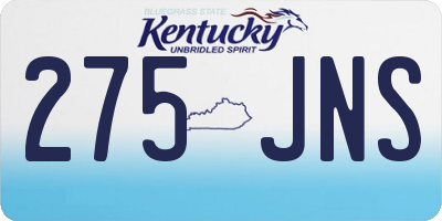 KY license plate 275JNS