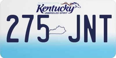 KY license plate 275JNT