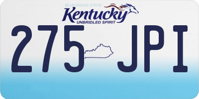KY license plate 275JPI