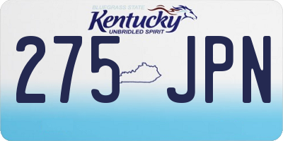 KY license plate 275JPN