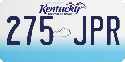 KY license plate 275JPR