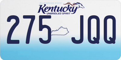 KY license plate 275JQQ