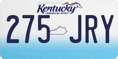 KY license plate 275JRY