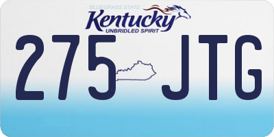 KY license plate 275JTG