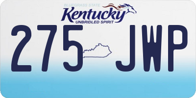 KY license plate 275JWP
