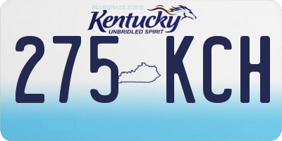 KY license plate 275KCH