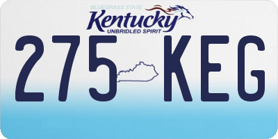 KY license plate 275KEG