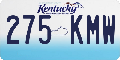 KY license plate 275KMW