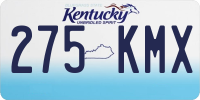 KY license plate 275KMX
