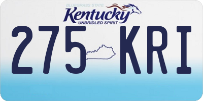 KY license plate 275KRI