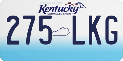 KY license plate 275LKG