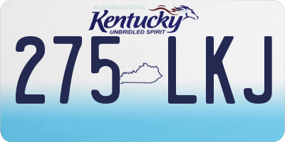 KY license plate 275LKJ