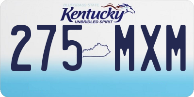 KY license plate 275MXM