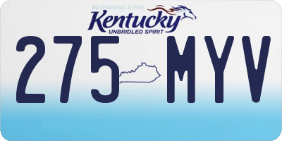 KY license plate 275MYV