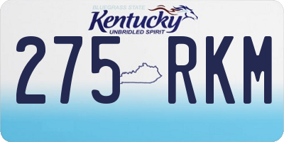 KY license plate 275RKM