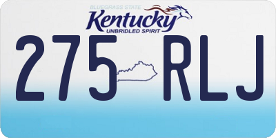 KY license plate 275RLJ