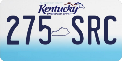 KY license plate 275SRC